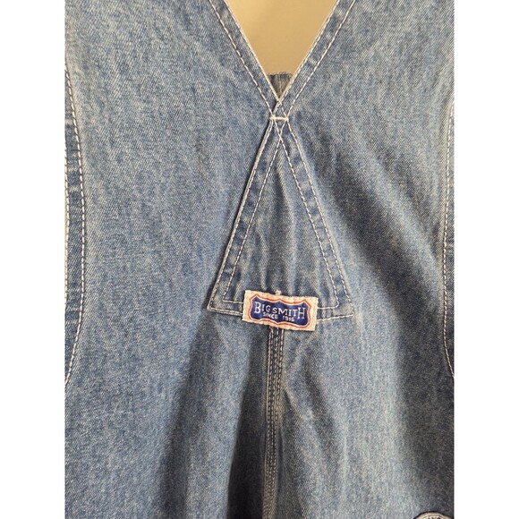 Vintg Big Smith Mens Denim Carpenter Bib Overalls Work Utility Overall 36"*32" - Picture 4 of 10